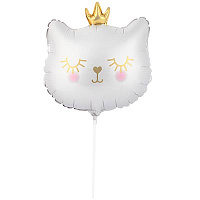 Котики Г М/ФИГУРА/Голова кошки в короне белая 1206-1526