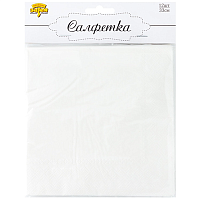 Белая Салфетка белая 33см 12шт 1502-6219