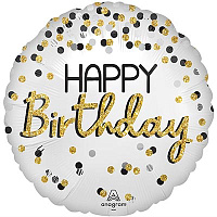 Золотая А 18" HB Горошек Black Silver Gold S40 1202-3892
