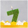 Свеча цифра "7" Глиттер, 8 см