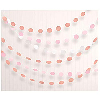 Конфетти Party Розовый Гирлянда Круги RoseGold/Blush 210cм, 6шт 1505-1733