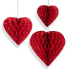  Фигура Сердце красное 15-20-25 см, 3 шт 1410-0661