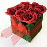  Декор Ваза текстиль Красные розы квадр/A 1501-3513