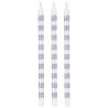Серебряная Свечи для торта Полосы серебро 12см 12шт 1502-5220