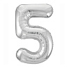 Цифры и числа Шар цифра "5", 101см Металлик Silver 1207-3826
