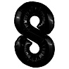 Цифры и числа Шар цифра "8", 101см Пастель Black 1207-5197