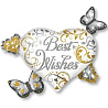  Шар фигура Best Wishes Бабочки Сердца 1207-2850