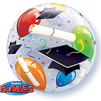 Школьный Праздник Шар BUBBLE 22" Дипломы Шары Шапочки 1202-2010