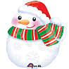  Шар фигура Снеговик в шарфе 1207-2045