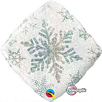 Снежинка Шарик 45см Ромб Снежинка белая голограф. 1202-2059