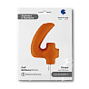 Шар цифра "4", 101см Пастель Orange
