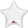 Белая Шарик 45см звезда пастель White 1204-0056
