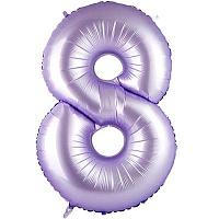 Цифры и числа Шар цифра "8", 102см Сатин Lilac 1207-5749