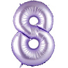 Цифры и числа Шар цифра "8", 102см Сатин Lilac 1207-5749