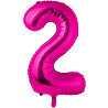 Цифры и числа Шар цифра "2", 101см Fuchsia 1207-2977