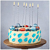 Свечи для торта Серебряные 17см 24шт