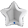 Серебряная Г Б/РИС ЗВЕЗДА 9" Металлик Silver 1204-1486