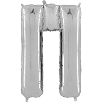 Буквы Шар буква "П", 66см Silver 1207-3797