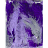  Перо декоративное серо-фиолетовое 50шт 2008-4925