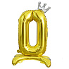 Цифры и числа Шар цифра 0 Gold Корона, на подставке 1207-4943