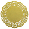  Салфетки ажур Круг золото 26 см, 6 шт 1502-1691