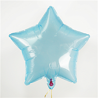 Многоцветное Ассорти Шар 18" Звезда кристалл light blue 1202-3999