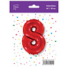Шарик цифра "8", 40" Red