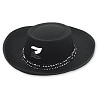  Шляпа Зорро фетровая черная 1501-0436