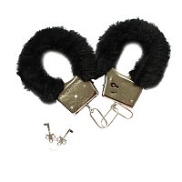 Девичник Glamour party Наручники меховые черные 2001-9886