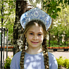 Новый год Кокошник-Ободок Узор синий 1501-6161