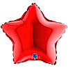 Красная Г Б/РИС ЗВЕЗДА 9" Металлик Red 1204-1489