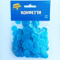 Голубая Конфетти Круги тишью Голубые 10 гр 1501-4080