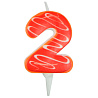 Happy Birthday Свеча -цифра 2 Пончик 6 см 2007-0842