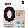 Шар цифра "0", 101см Пастель Black