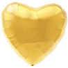 Золотая Шар сердце 45см Пастель Light Gold 1204-0875