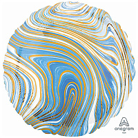 Мрамор Шар 45см Круг Мрамор Blue 1204-1037