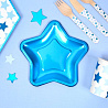 Тарелки блестящие Звезда голубая, 8 штук