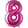 Цифры и числа Шар цифра "8", 101см Pink 1207-2186