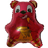  Шар фигура Медвежонок малиновый 1207-0372