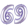 Цифры и числа Шар цифра "6 или 9", 102см Сатин Lilac 1207-5747