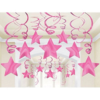 Розовая Спирали розовые Звезда Bright Pink 30 шт 1501-3692