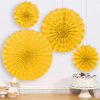 Желтая Фант Yellow S горошек-шеврон блеск 4шт 1505-1335