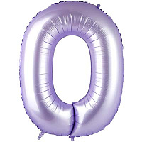 Цифры и числа Шар цифра "0", 102см Сатин Lilac 1207-5741