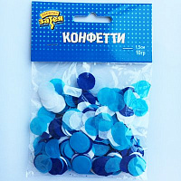 Голубая Конфетти Круги тишью ассорти Голубое 10г 1501-4086