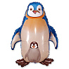  Шар фигура Пингвин синий 1207-0698