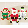 Новый год Фигура Рождество 3D 3шт 1501-3997
