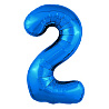 Цифры и числа Шар цифра "2", 101см Металлик Blue 1207-5023