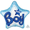 Я родился Шар ДЖАМБО Baby Boy звезда голубая 1203-0701