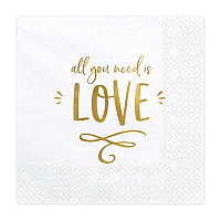 Валентинов День Салфетка ALL YOU NEED IS LOVE 33см20ш/PD 1502-5575