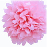 Розовая Бумажный помпон светло-розовый 15 см 2001-3475